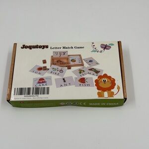 Joqutoys Wooden Letter Match Alphabet Spelling Game - Montessori